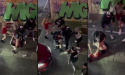 Kadıköy'de kızlar saç saça baş başa kavga etti