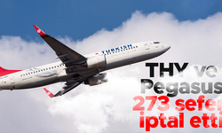 Türk Hava Yolları ve Pegasus, 273 seferini iptal etti