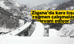Yeni Zigana Tüneli inşaatında kara kışa rağmen çalışmalar tüm hızı ile devam ediyor