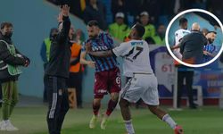 Trabzonspor - Beşiktaş maçında çılgına döndü! Rakibine tokat attı