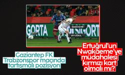 Gaziantep FK-Trabzonspor maçında tartışmalı pozisyon: Ertuğrul'un Nwakaeme'ye müdahalesi kırmızı kart olmalı mıydı?