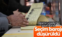 Seçim kanununda baraj değişikliği Resmi Gazete'de