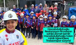 Hacıabdullahoğulları Restorasyon'dan minik öğrencilere Trabzonspor forması sürprizi