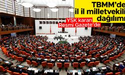 Milletvekillerinin illere göre dağılımını belirleyen YSK Kararı Resmi Gazete'de yayımlandı