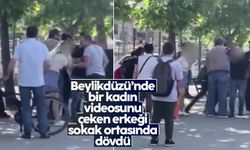 Beylikdüzü’nde bir kadın, videosunu çeken erkeği sokak ortasında dövdü