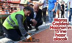 Trabzon'un en işlek caddesi olan Kahramanmaraş Caddesi’nde son rötuşlar yapılıyor
