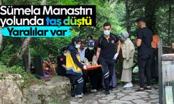 Sümela Manastırı yolunda taş düştü! Yaralılar var