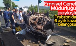 Emniyet Genel Müdürlüğü paylaştı; İşte Trabzon'da 6 aylık kaza bilançosu