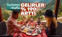 Turizm geliri geçen yılın aynı çeyreğine göre yüzde 190,2 arttı