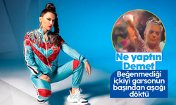 Demet Akalın, beğenmediği içkiyi garsonun başından aşağı döktü