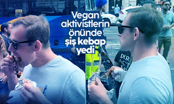New York'ta hayvan hakları savunucularına kebaplı protesto