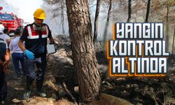 Marmaris'teki orman yangını, 19 saat sonra kontrol altında