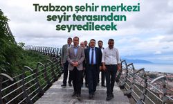 Trabzon şehir merkezi seyir terasından seyredilecek
