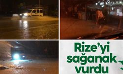 Rize’de şiddetli sağanak etkili oldu
