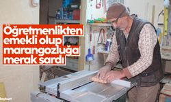 Tahta parçaları emekli Edebiyat öğretmeninin elinde şekilleniyor