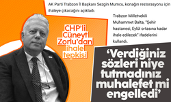 CHP Ortahisar Belediye Meclis Üyesi Cüneyt Zorlu ihale tepkisi: 'Muhalefet engeline mi takıldı?'