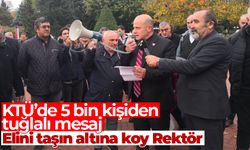 KTÜ’de 5 bin kişiden tuğlalı mesaj