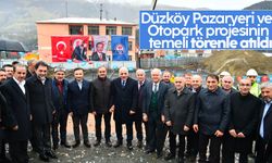 Düzköy Pazaryeri ve Otopark projesinin temeli törenle atıldı
