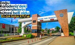 Doğu Karadeniz’deki üniversitelerin bütçesi belli oldu