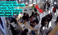 Gürcistan'da iPhone 14 Pro Max çalan Türk müşteriyi bulana bin dolar ödül verilecek