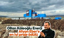 Oltan Köleoğlu Enerji Afyon Eber'e en iyi proje ödülü
