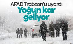 AFAD’dan Trabzon’a kuvvetli kar uyarısı