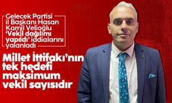 Hasan Kamil Velioğlu: 'Millet İttifakı'nın tek hedefi mecliste maksimum vekil sayısını elde etmektir'