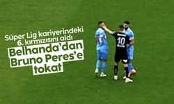 Trabzonspor-Adana Demirspor maçında şok olay: Belhanda'dan Bruno Peres'e tokat