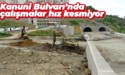 Trabzon Kanuni Bulvarı'nda çalışmalar hız kesmiyor