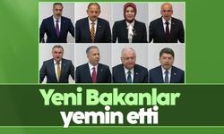 Türkiye'nin yeni bakanları Meclis'te yeminlerini etti