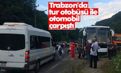 Trabzon'da kaza: Tur otobüsü ile otomobil çarpıştı