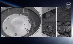 NASA, göktaşından topladığı örneklerin fotoğraflarını yayınladı