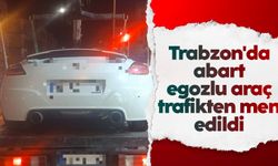 Trabzon'da abart egzozlu 1 araç trafikten men edildi