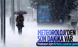 Trabzon için fırtına uyarısı geldi