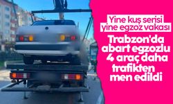 Trabzon'da abart egzozlu 4 araç daha trafikten men edildi