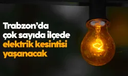 Trabzon'da çok sayıda mahallede elektrik kesintisi yaşanacak