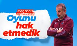 Trabzonspor'da Abdullah Avcı: Oyunu hak etmedik