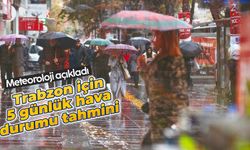 Trabzon için 5 günlük hava durumu tahmini