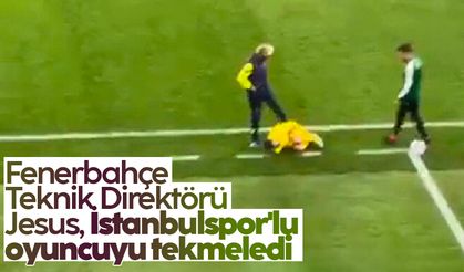Fenerbahçe Teknik Direktörü Jesus, İstanbulspor'lu oyuncuyu tekmeledi
