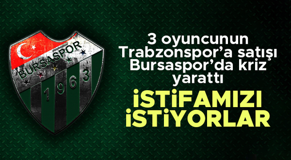 Bursaspor'dan açıklama: 3 oyuncumuzu Trabzonspor'a sattık