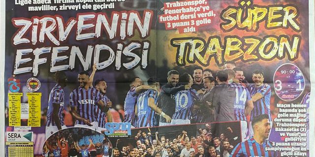 Trabzonspor - Fenerbahçe maçı sonrası gazete manşetleri - 18.10.2021
