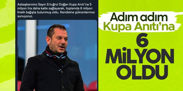 Ertuğrul Doğan'dan Trabzonspor'a 6 milyon liralık bağış