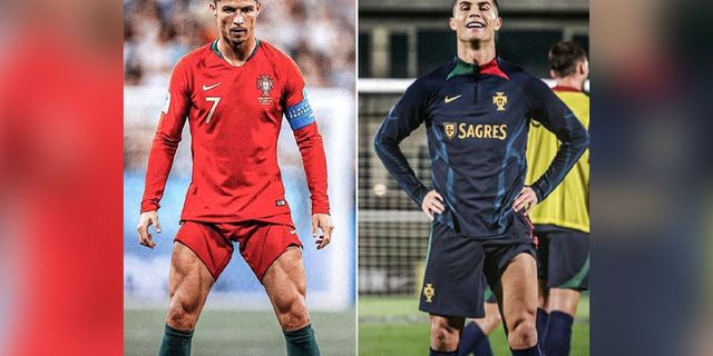 Cristiano Ronaldo'nun 2018'den bu yana bacak kasındaki değişim