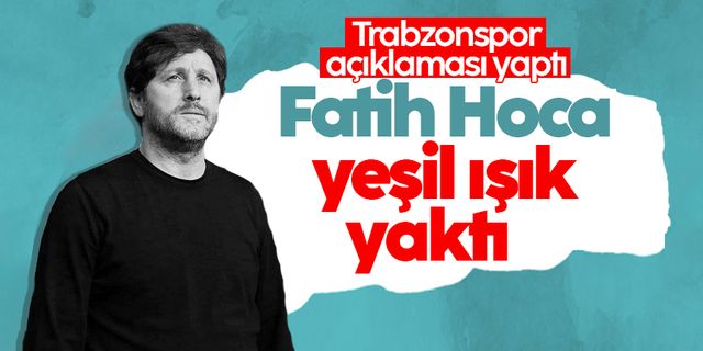 Fatih Tekke, Trabzonspor'a yeşil ışık yaktı