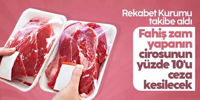 Rekabet Kurumu Başkanlığı'ndan kırmızı et açıklaması: Kanunu ihlal edenlerin cirolarının yüzde 10'u kadar ceza