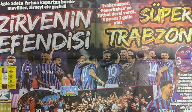 Trabzonspor - Fenerbahçe maçı sonrası gazete manşetleri - 18.10.2021