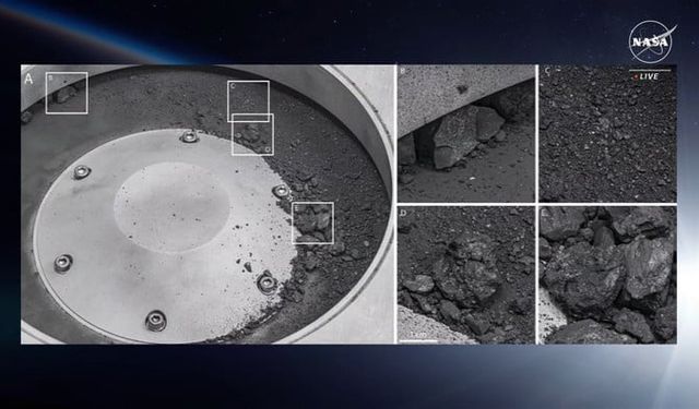 NASA, göktaşından topladığı örneklerin fotoğraflarını yayınladı