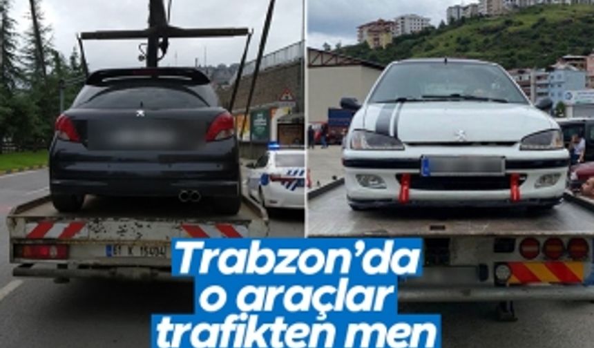 Trabzon'da o araçlar trafikten men edildi - 08.09.2021