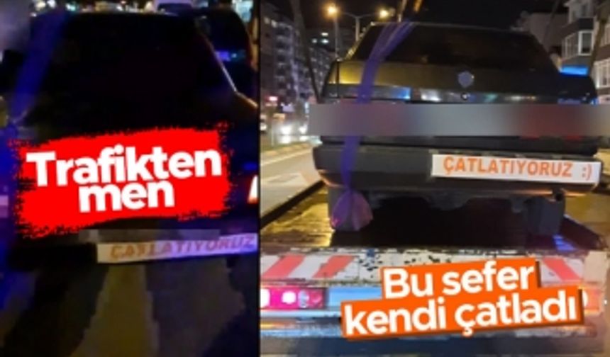 Trabzon'da çevreye rahatsızlık veren bir araç daha trafikten men