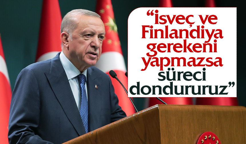 Cumhurbaşkanı Erdoğan: "Bu ülkelerin gereken adımları atmamaları halinde süreci donduracağımızı hatırlatmak istiyorum"